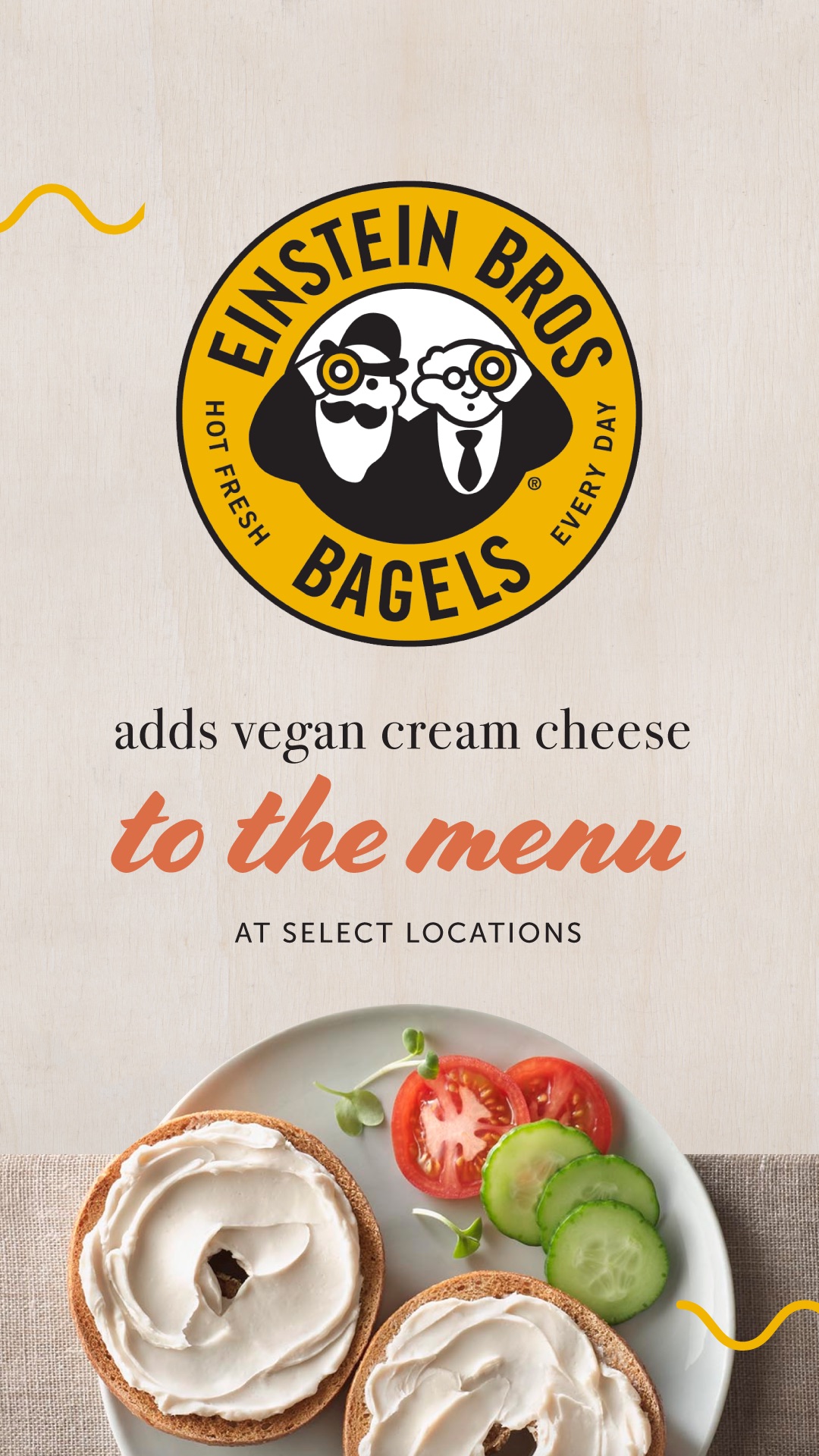 Einstein Bros. Bagels Adds Vegan Cream Cheese to the Menu at Select Locations