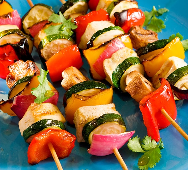 brochetas de soya