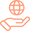 globe in hand icon