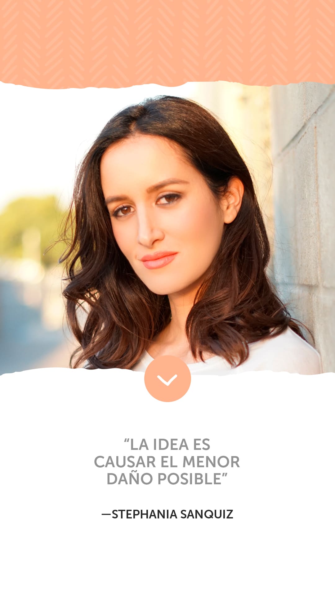 “La idea es causar el menor daño posible” —Stephania Sanquiz